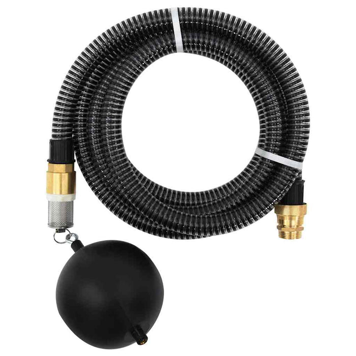 Furtun de aspirație cu racorduri din alamă, negru 1,1" 7 m, PVC - WALTI WALTI