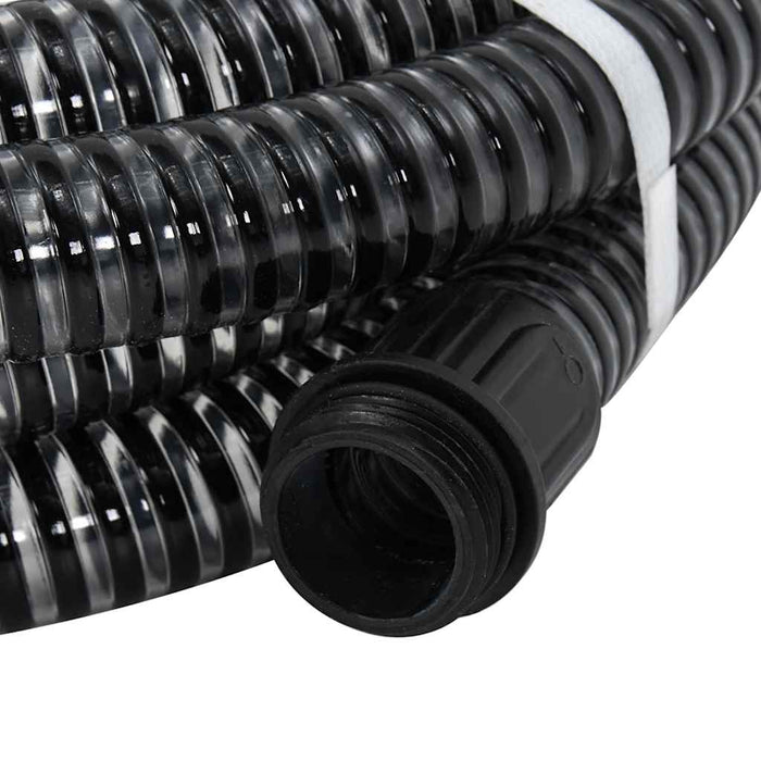 Furtun de aspirație cu racorduri din alamă, negru 1,1" 7 m, PVC - WALTI WALTI