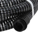 Furtun de aspirație cu racorduri din alamă, negru 1,1" 7 m, PVC - WALTI WALTI