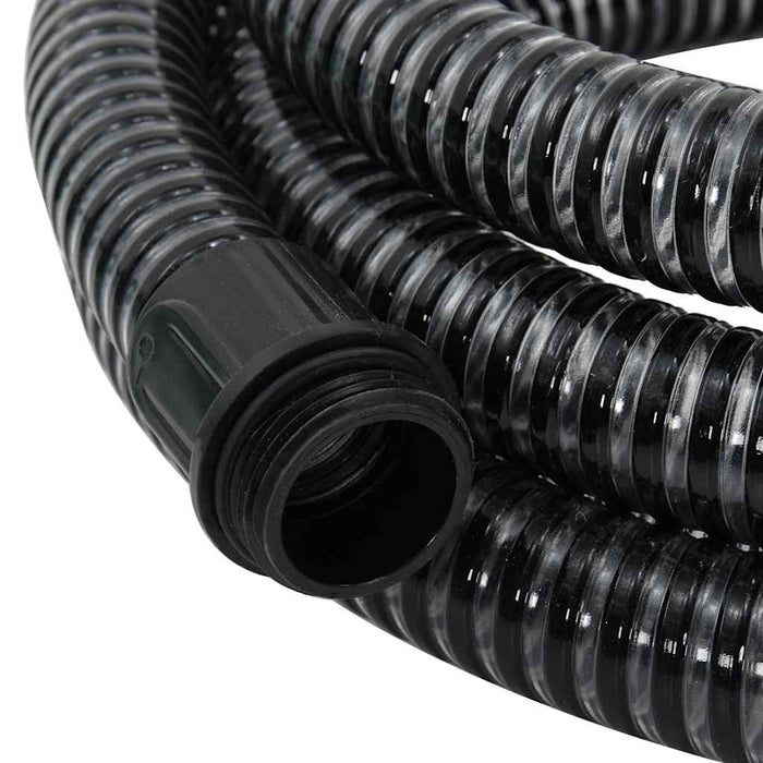 Furtun de aspirație cu racorduri din alamă, negru 1,1" 20 m PVC - WALTI WALTI