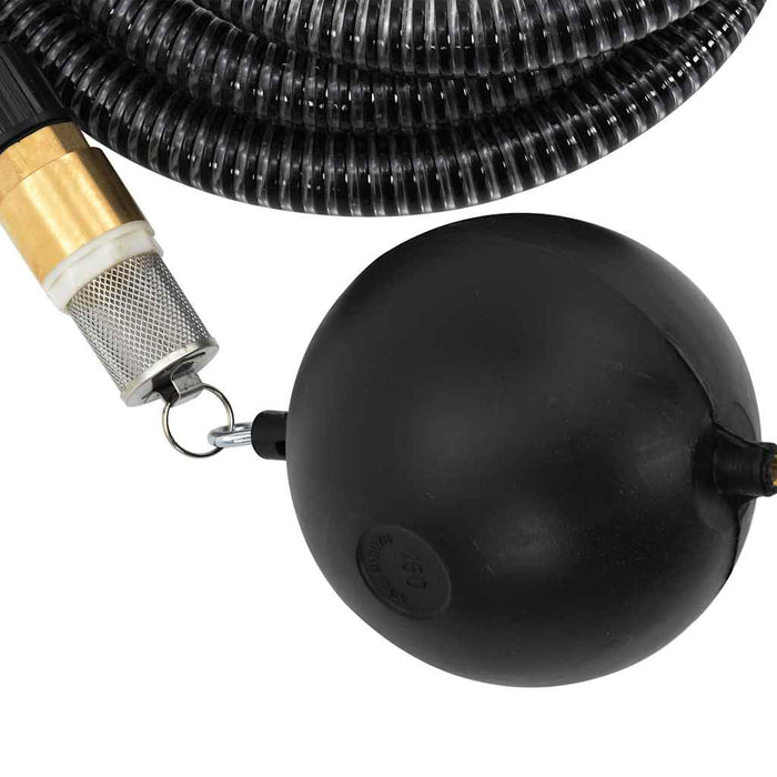 Furtun de aspirație cu racorduri din alamă, negru 1,1" 20 m PVC - WALTI WALTI