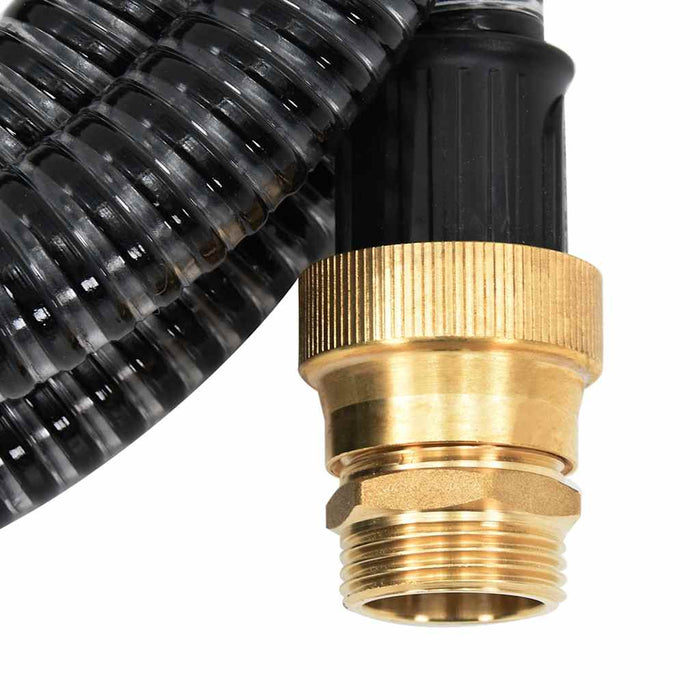 Furtun de aspirație cu racorduri din alamă, negru 1,1" 25 m PVC - WALTI WALTI
