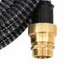 Furtun de aspirație cu racorduri din alamă, negru 1,1" 25 m PVC - WALTI WALTI