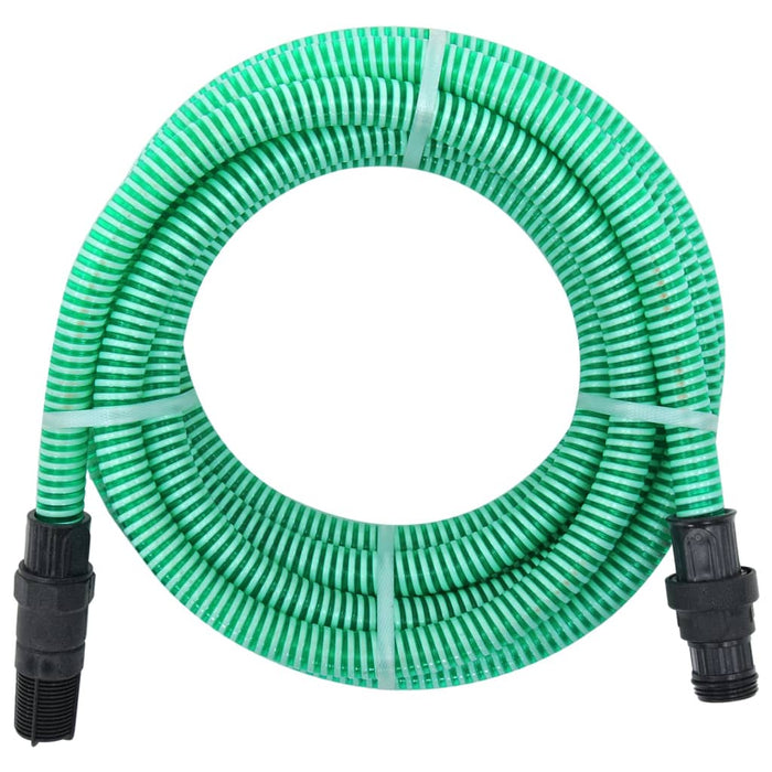 Furtun de aspirație cu racorduri din PVC, verde 1" 7 m, PVC - WALTI WALTI