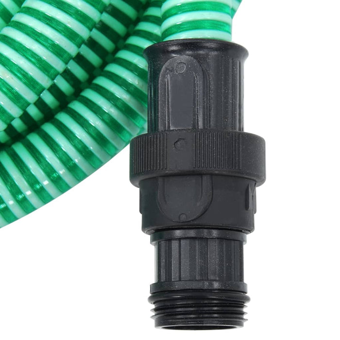 Furtun de aspirație cu racorduri din PVC, verde 1" 10 m, PVC - WALTI WALTI