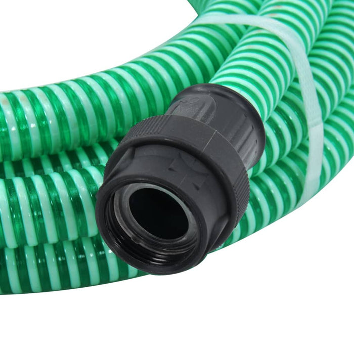 Furtun de aspirație cu racorduri din PVC, verde 1" 10 m, PVC - WALTI WALTI