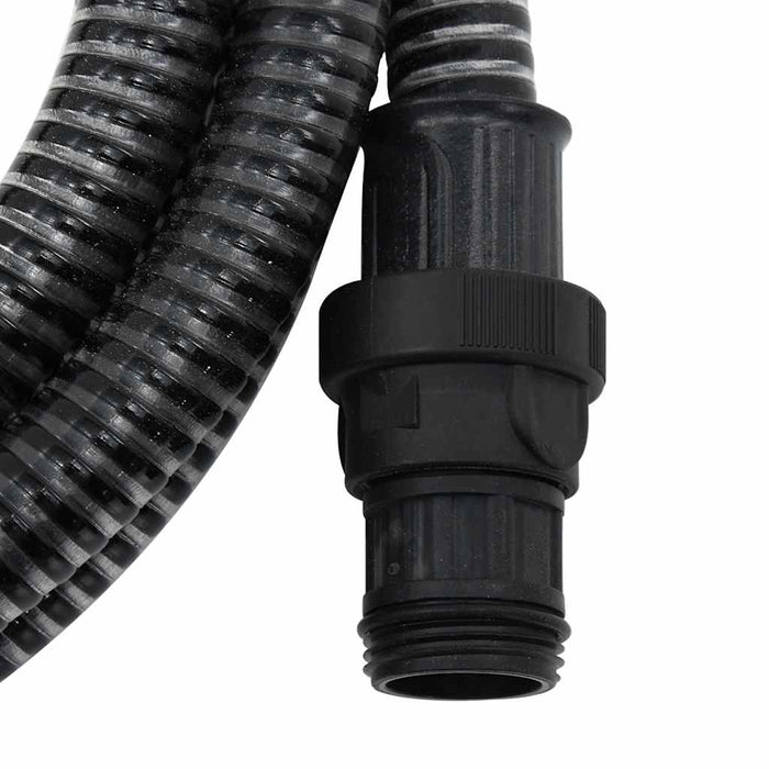 Furtun de aspirație cu racorduri din PVC, negru 1" 4 m, PVC - WALTI WALTI