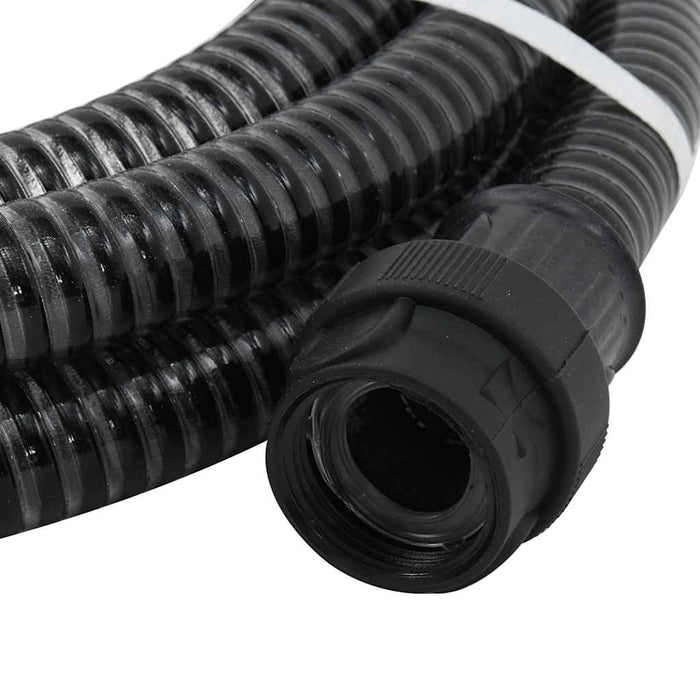 Furtun de aspirație cu racorduri din PVC, negru 1" 4 m, PVC - WALTI WALTI