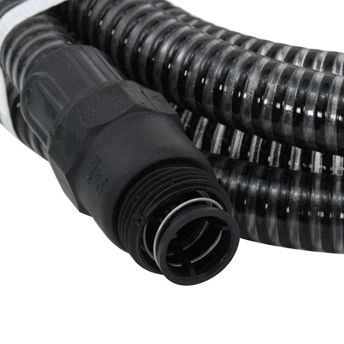 Furtun de aspirație cu racorduri din PVC, negru 1" 4 m, PVC - WALTI WALTI