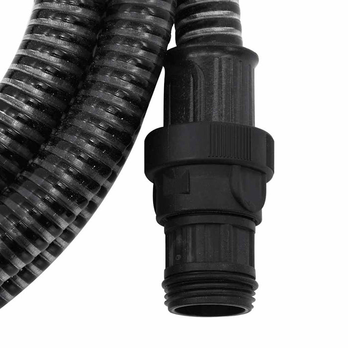 Furtun de aspirație cu racorduri din PVC, negru 1" 7 m, PVC - WALTI WALTI