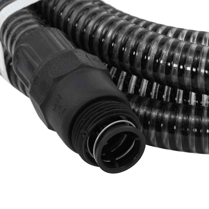 Furtun de aspirație cu racorduri din PVC, negru 1" 10 m, PVC - WALTI WALTI
