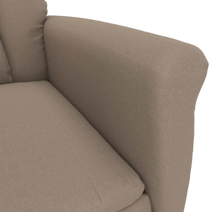 Fotoliu rabatabil electric, gri taupe, piele întoarsă ecologică WALTI