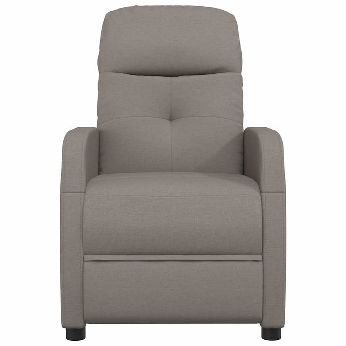 Fotoliu rabatabil electric, gri taupe, material textil WALTI