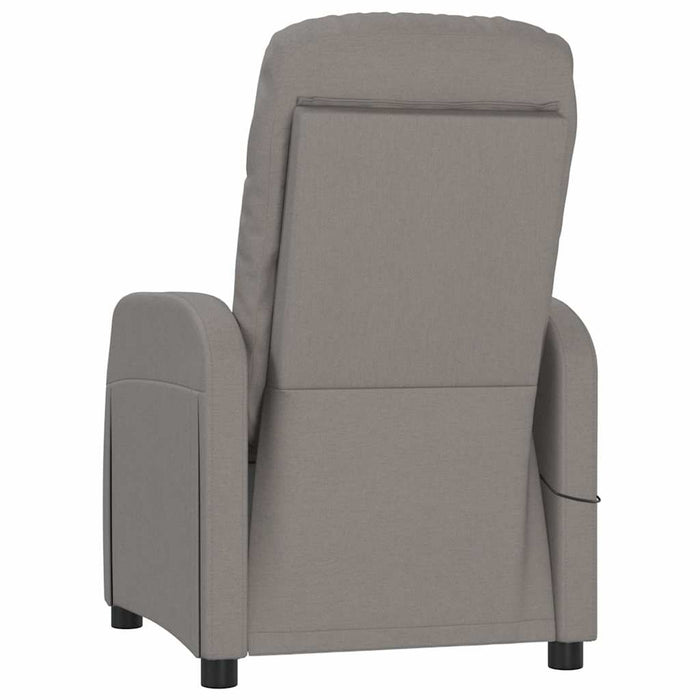 Fotoliu rabatabil electric, gri taupe, material textil WALTI