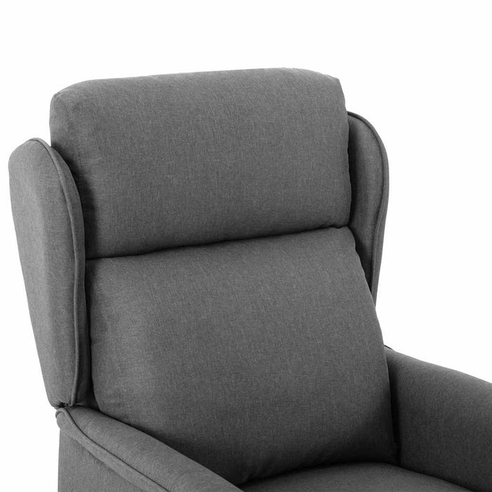 Fotoliu rabatabil electric, gri deschis, textil WALTI