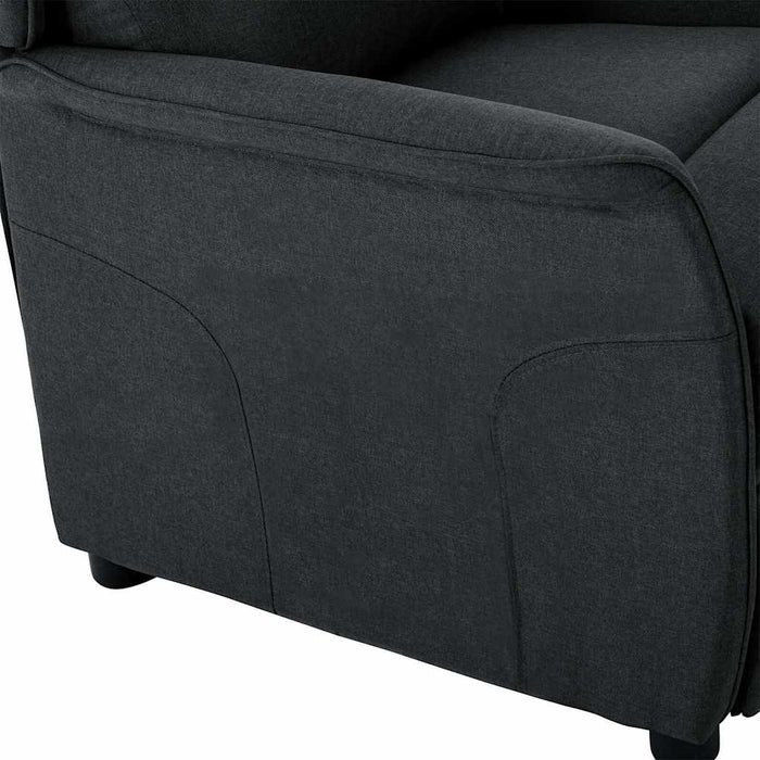 Fotoliu rabatabil electric, gri închis, material textil WALTI