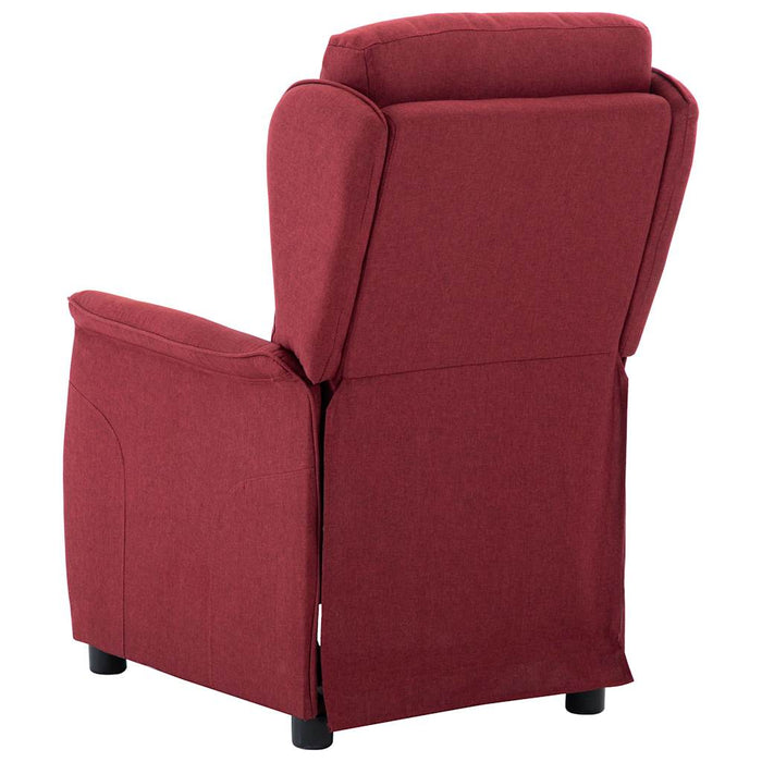 Fotoliu rabatabil electric, roșu vin, material textil WALTI