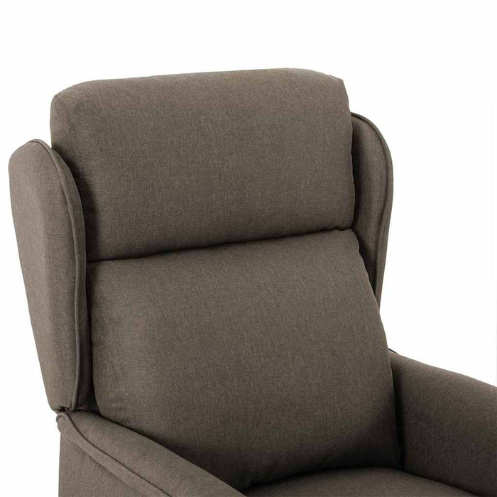 Fotoliu rabatabil electric, gri taupe, material textil WALTI