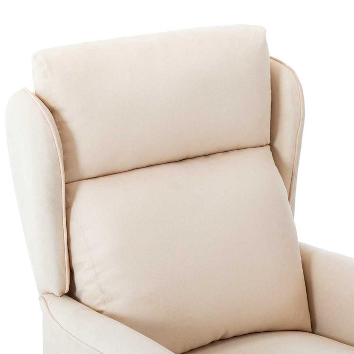 Fotoliu rabatabil electric, crem, material textil WALTI