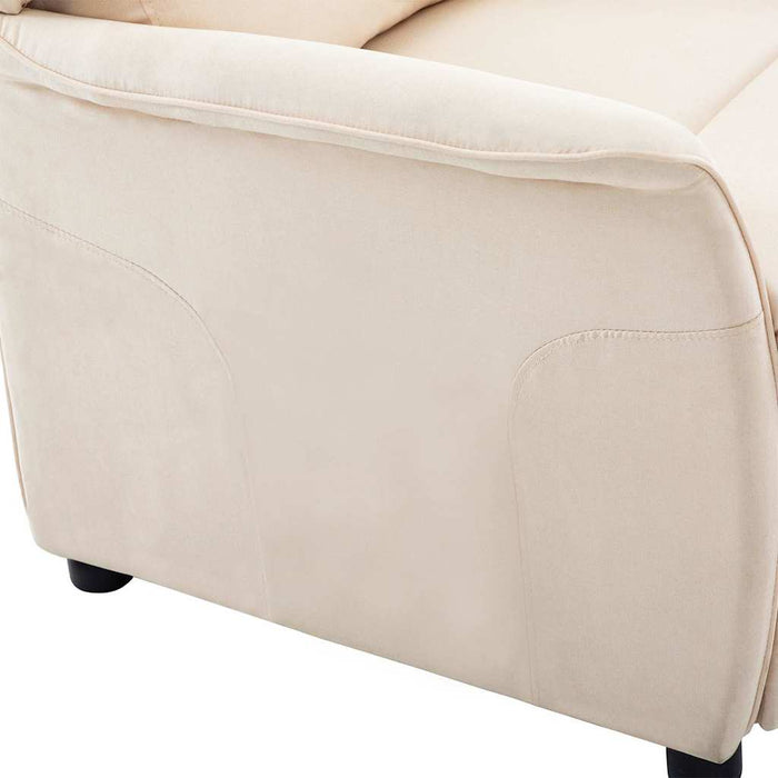 Fotoliu rabatabil electric, crem, material textil WALTI