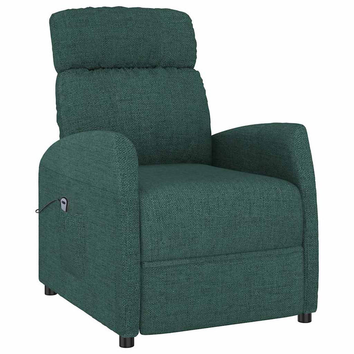Fotoliu rabatabil electric, verde închis, material textil WALTI