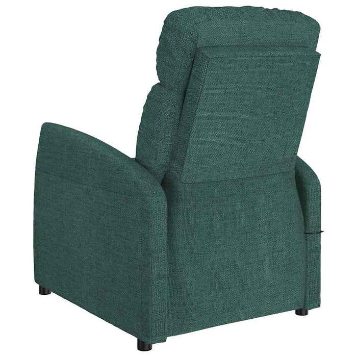 Fotoliu rabatabil electric, verde închis, material textil WALTI