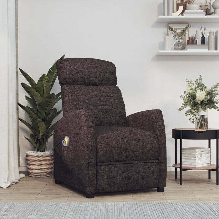 Fotoliu de masaj electric, maro închis, material textil WALTI