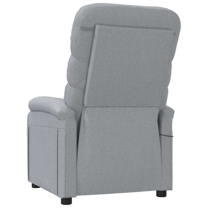 Fotoliu rabatabil electric, gri deschis, textil WALTI