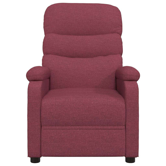 Fotoliu rabatabil electric, roșu vin, material textil WALTI