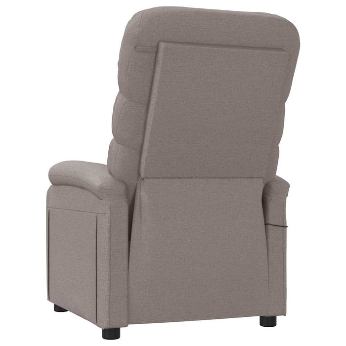 Fotoliu rabatabil electric, gri taupe, material textil WALTI