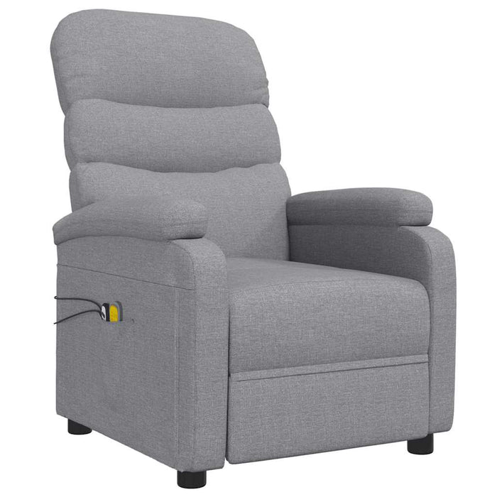 Fotoliu de masaj electric rabatabil, gri deschis, textil - WALTI WALTI