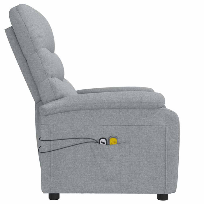 Fotoliu de masaj electric rabatabil, gri deschis, textil - WALTI WALTI
