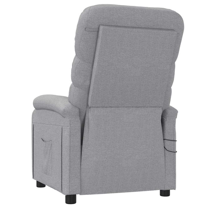 Fotoliu de masaj electric rabatabil, gri deschis, textil - WALTI WALTI