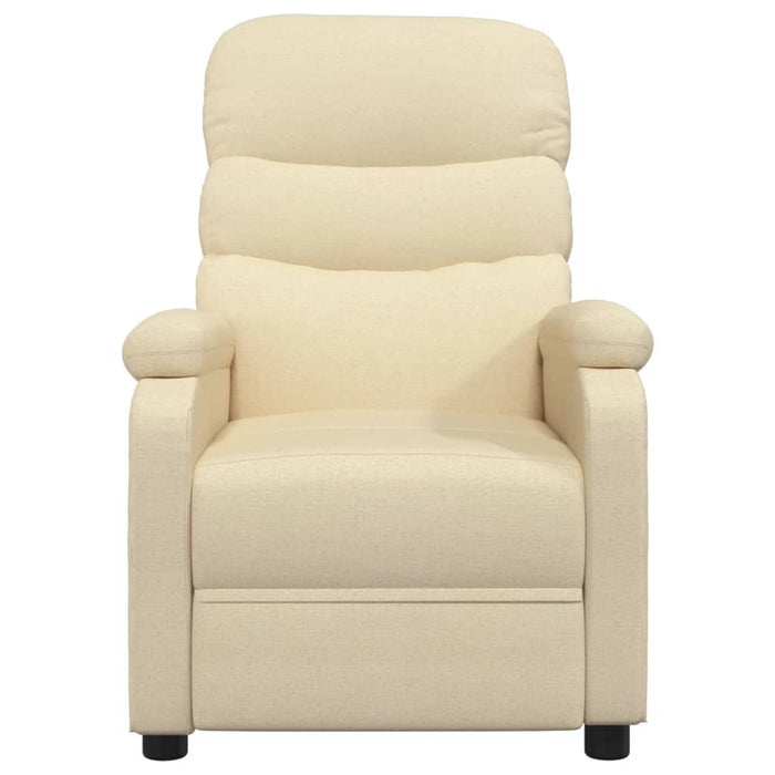 Fotoliu de masaj electric rabatabil, crem, textil - WALTI WALTI