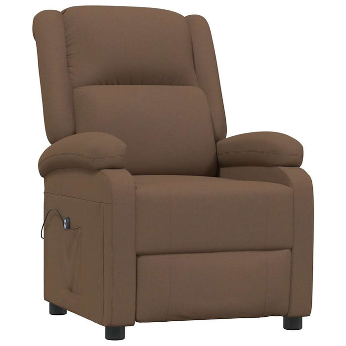 Fotoliu rabatabil electric, maro, material textil WALTI