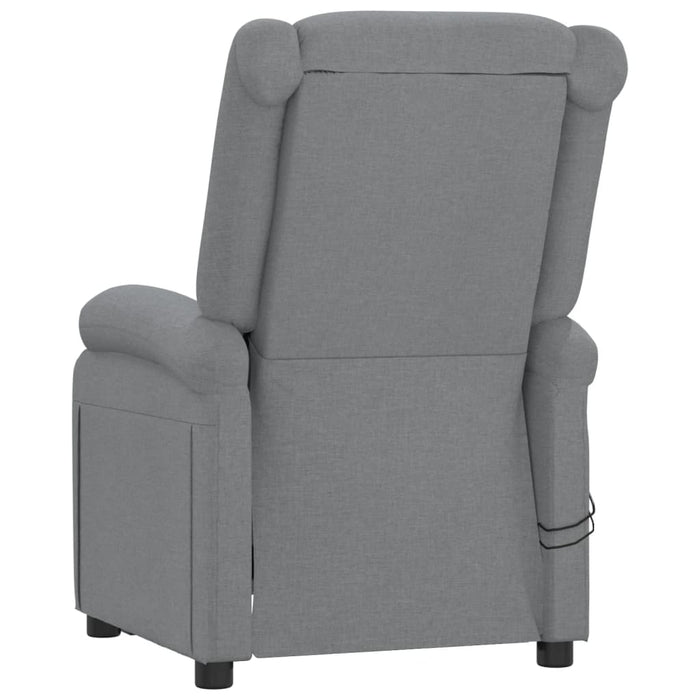 Fotoliu de masaj electric rabatabil, gri deschis, textil WALTI