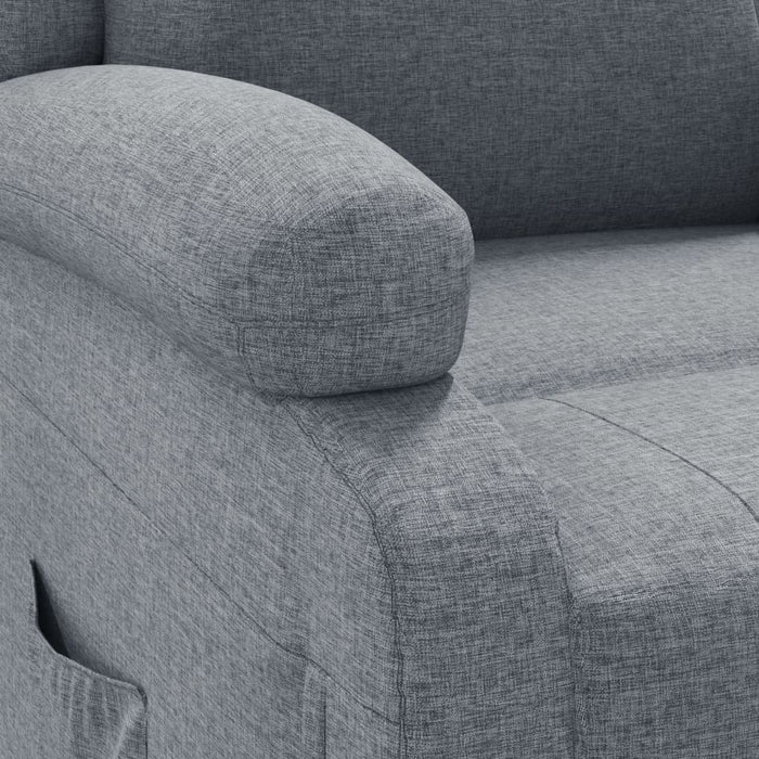 Fotoliu de masaj electric rabatabil, gri deschis, textil WALTI