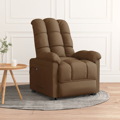 Fotoliu rabatabil electric, maro, material textil - WALTI WALTI