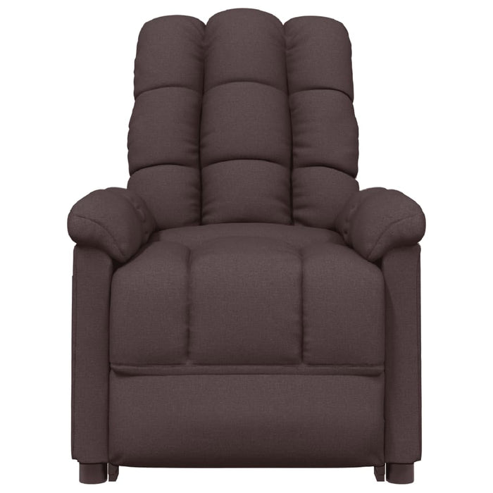 Fotoliu rabatabil electric, maro închis, material textil WALTI