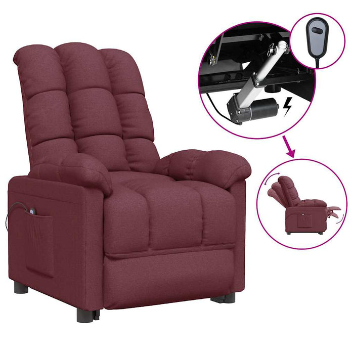 Fotoliu rabatabil electric, violet, material textil WALTI