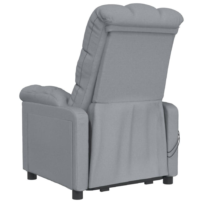 Fotoliu de masaj electric rabatabil, gri deschis, textil - WALTI WALTI