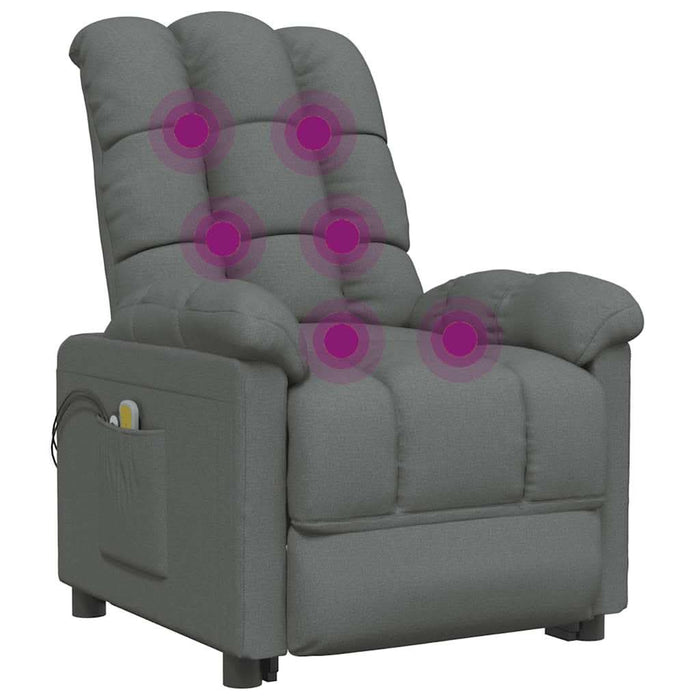 Fotoliu de masaj electric rabatabil, gri închis, textil - WALTI WALTI