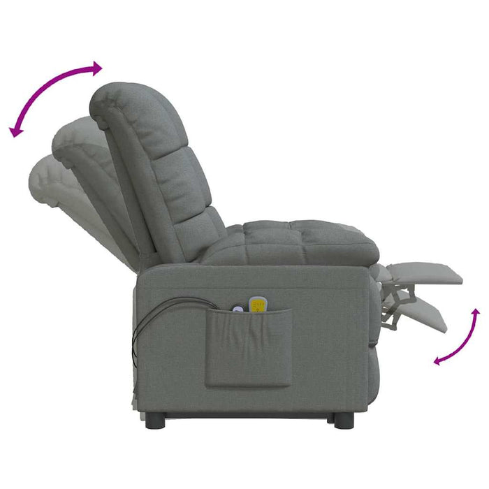 Fotoliu de masaj electric rabatabil, gri închis, textil - WALTI WALTI
