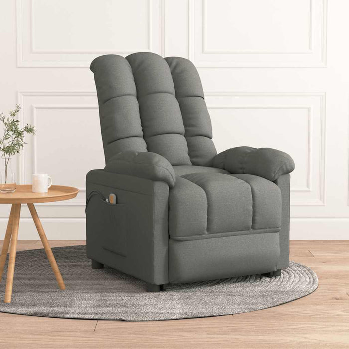 Fotoliu de masaj electric rabatabil, gri închis, textil - WALTI WALTI