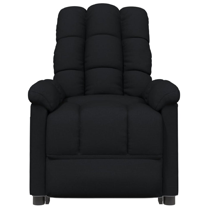 Fotoliu de masaj electric rabatabil, negru, textil WALTI