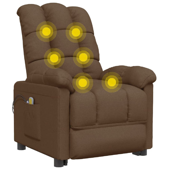 Fotoliu de masaj electric, maro, material textil WALTI