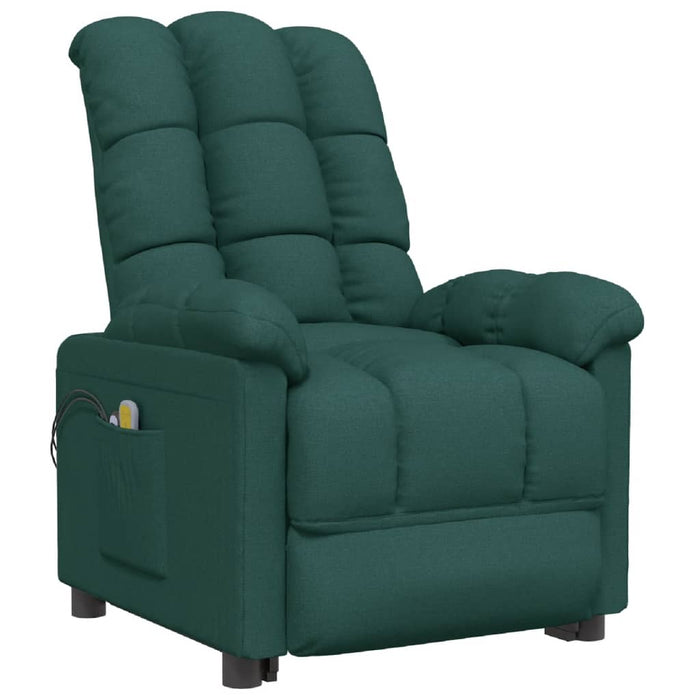 Fotoliu de masaj electric, verde închis, material textil WALTI
