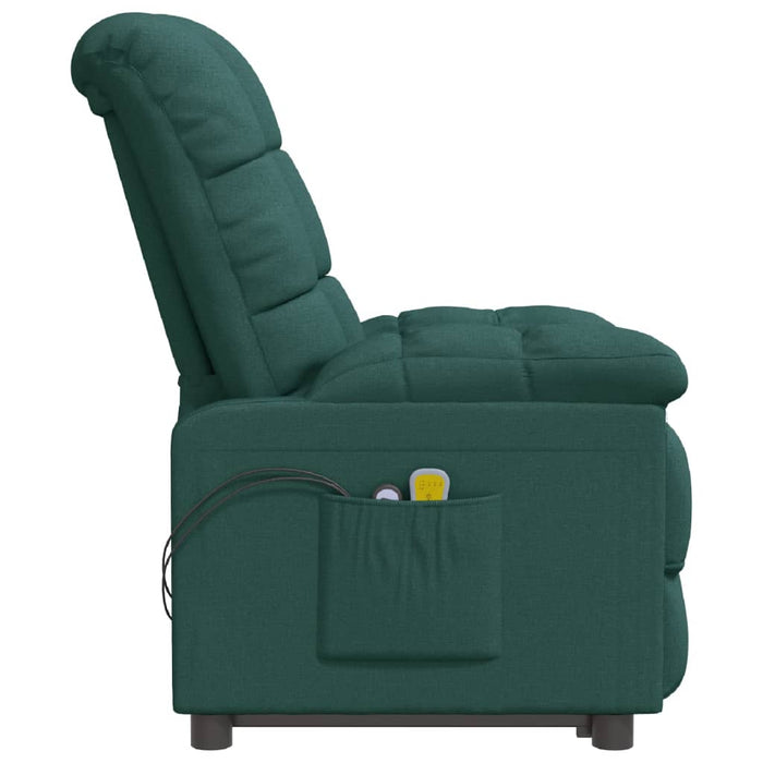 Fotoliu de masaj electric, verde închis, material textil WALTI