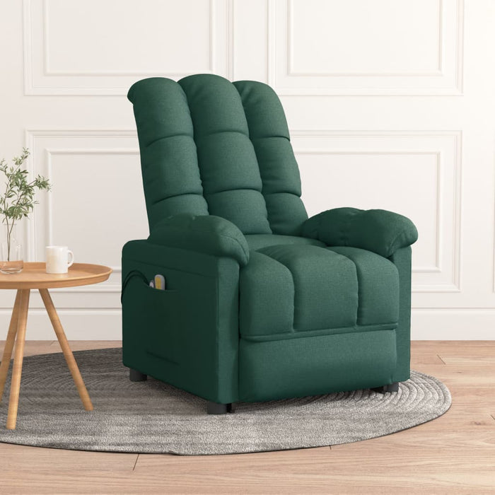 Fotoliu de masaj electric, verde închis, material textil WALTI