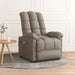 Fotoliu de masaj electric rabatabil, gri taupe, textil - WALTI WALTI